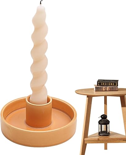 Miniatura 8 de Candelabros redondos, portavelas cónico decorativo de cerámica, portavelas para velas cónicas, portavelas para bodas, sala de estar, decoración de