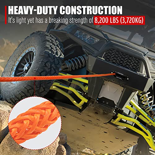 FIERYRED Synthetic Winch Rope 3/16