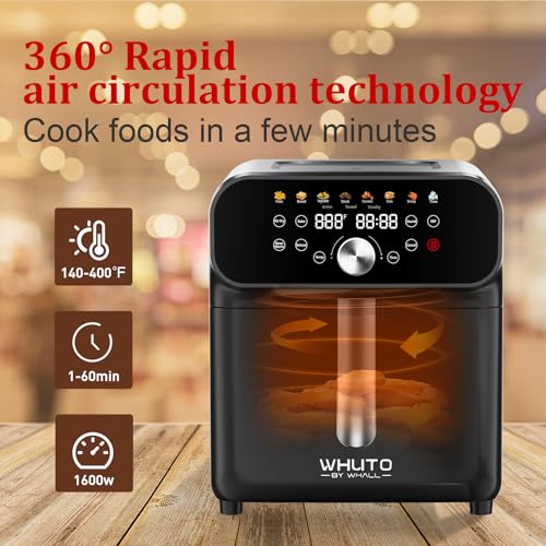 Whuto Air Fryer, 5.5Qt Air Fryer Oven With Led Digital Touchscreen, 12 Preset Cooking Functions Air Fryers, Bake, Reheat thumb #2