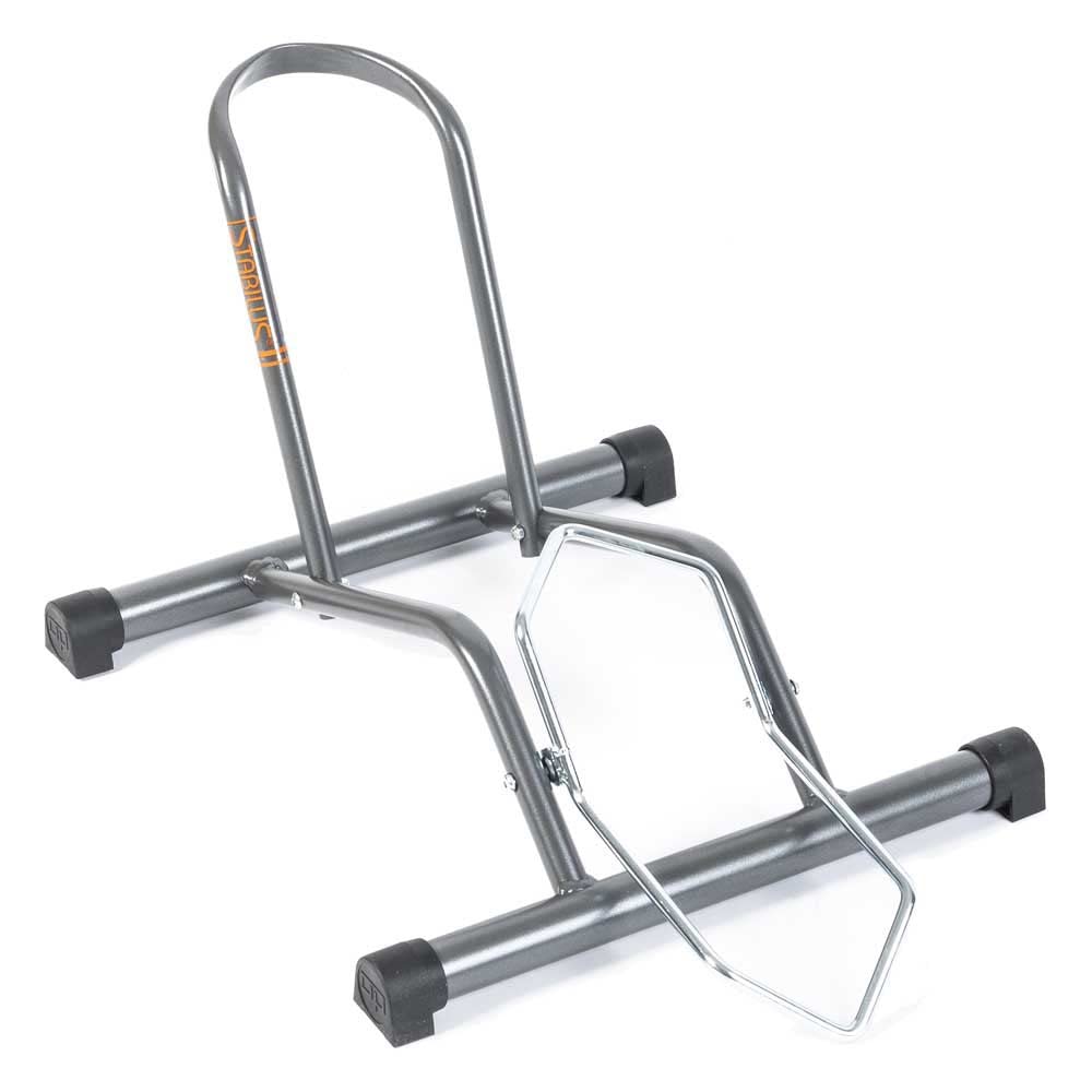 Officine Parolin Cavalletto STABILUS Mini | Cavalletto per Bici 20"-24" | MTB Junior Fat Bike Pieghevole | Solo Pneumatico | Acciaio S235 | 2.5 kg
