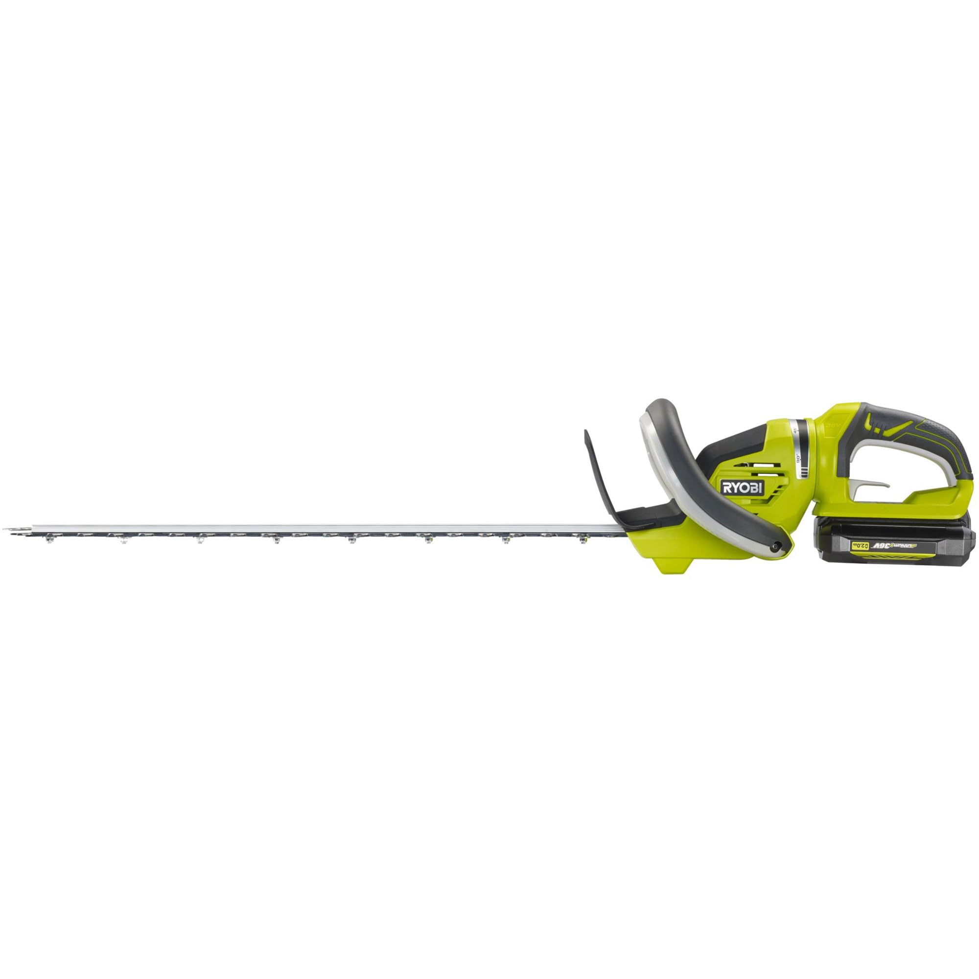 RYOBI RHT36C61R20S 36 V akumulatorowe nożyce do żywopłotu, zestaw z akumulatorem i ładowarką, długość noża 60 cm