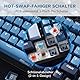 RK ROYAL KLUDGE RK98 Mechanische Tastatur Kabellose Gaming Tastatur 2.4G/Bluetooth 5.1/USB-C RGB Hinterleuchtet Deutsches Layout QWERTZ 100 Tasten Hot Swappable Roter Schalter, Blau