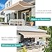 AECOJOY 10'×8' Patio Awning Retractable Sun Shade Awning Cover Outdoor Patio Canopy Sunsetter Deck Awnings with Manual Crank Handle, Beige