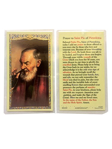Catholic 8" Saint Padre Pio Statue By Toscana Milagros- Avalon Gallery Collection Figure Of Patrons And Protector With St. Pio Laminated Prayer Card Included #TOP4