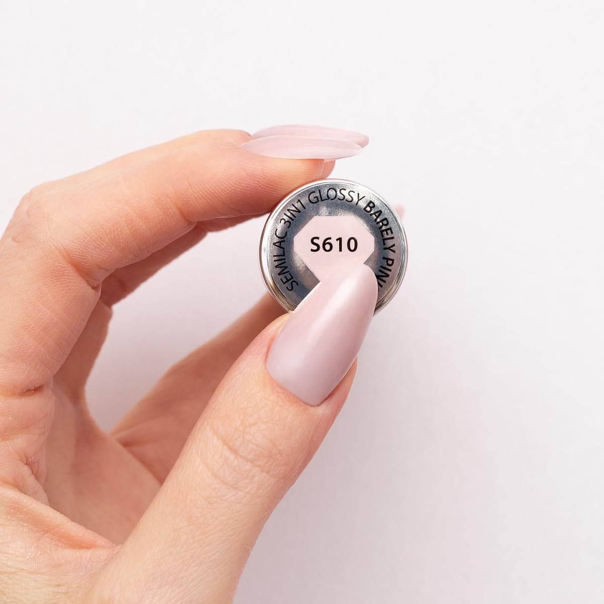 Semilac Lakier Hybrydowy Formuła 3w1 One Step S610 Barely Pink 7ml