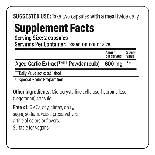 Kyolic Aged Garlic Extract Formula 300 Cardiovascular Health, Vegan, 360 Capsules #TOP3