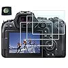 Displayschutz Displayschutzfolie für Canon EOS R7 R6 Kamera mit Blitzschuh-Abdeckung, gehärtetes Glas, 0,3 mm, hohe Auflösung, 9H Härte, 3 + 1 Stück