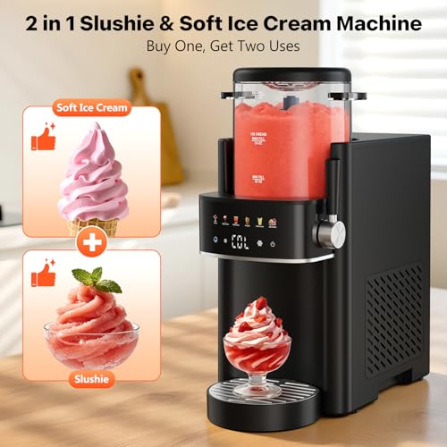 Ranvaira Slushie Machine, Ice Cream Maker, Slushy Machine for Home and Families, No ice ne - image 2