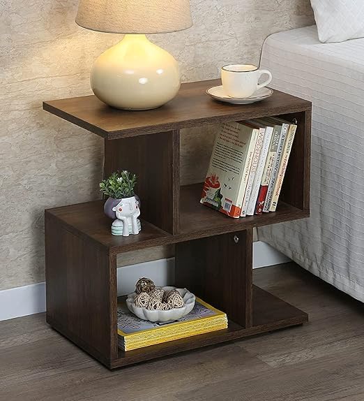 VOLDMART Bedside Table for Bedroom,Bedside Table for Bedroom,Bedside Table for Bedroom MDF,Bedside Table for Bedroom,Side Table,End Table,Coffee Table,Wooden Stool for Multipurpose Use (Z Shaped)-image-33