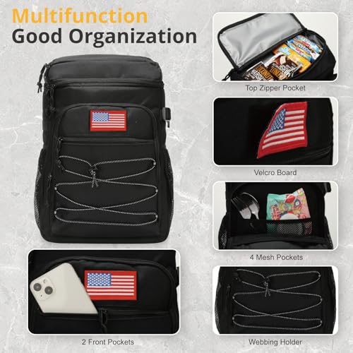 Image of 25L Insulated Cooler Backpack Water-Resistant Molle Cooler Bag for Camping