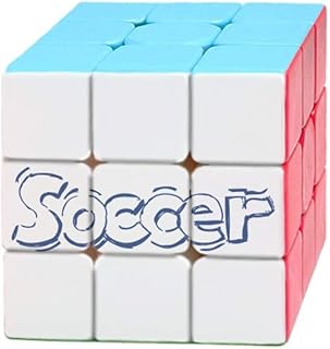 Football Blue Soccer Front Pattern Magic Cube Puzzle 3x3 Toy Game Play
