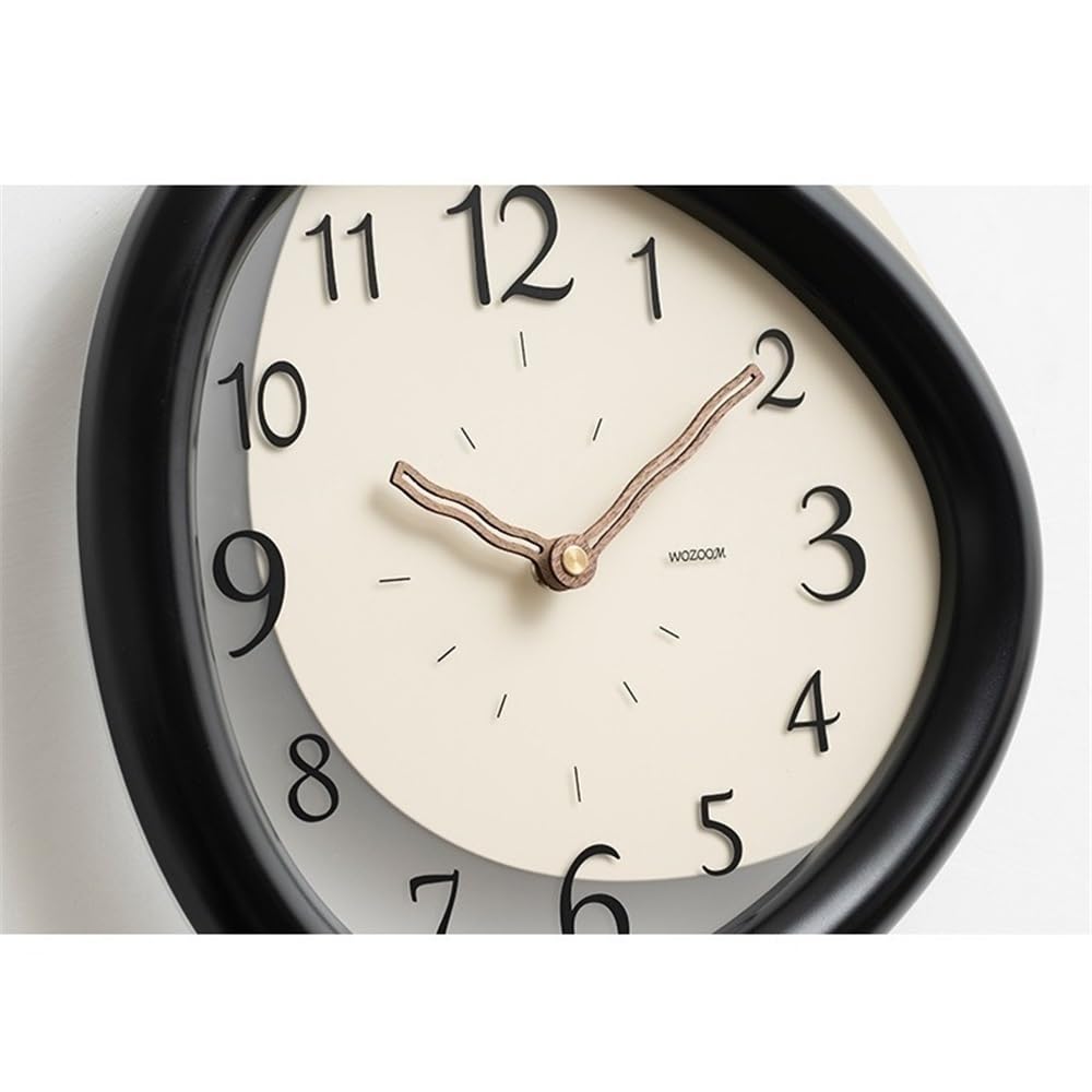 Orologio da Parete Orologio da Parete Creativo da 30 * 29 cm, Senza Fori, Alimentato a Batteria (Non Inclusa) Orologio da Parete per Soggiorno(M)