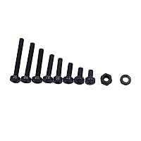 Vista 7 de Metric M2.5 Nylon Phillips Tornillos de cabeza plana tuercas arandelas planas Kit surtido (negro)