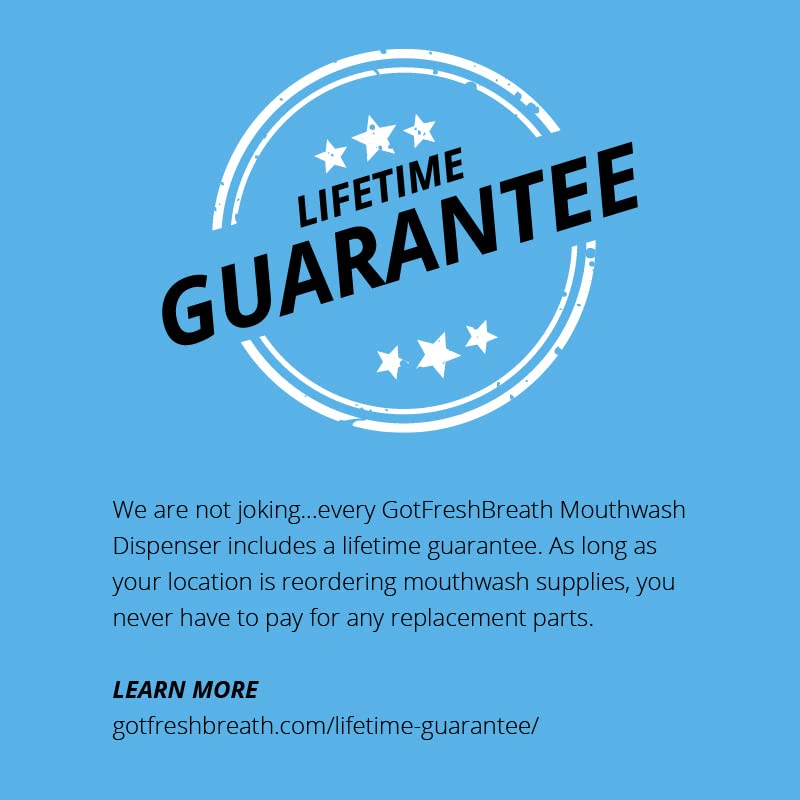 GotFreshBreath Commercial Mouthwash Dispenser with Cup Holder – Standing or Wall-Mounted, Slim, Commercial Mouthwash Dispenser with 100 Cups & 50 Oz. Alcohol-Free Mouthwash (Nickel)… - Image 6