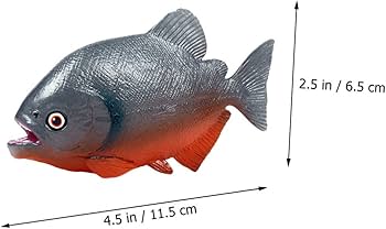 Amazon.co.jp: 3個 ピラニア 形のおもちゃ 川の動物の飾り 川魚模型 海