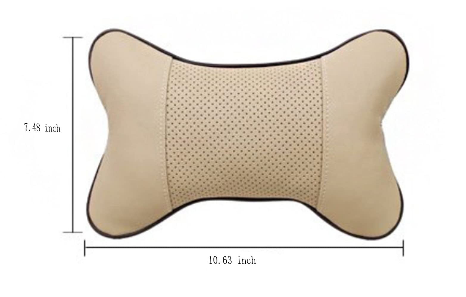 LVBOUSLTD Car Neck Pillow, Breathable PU Headrest Cushion for Neck and Waist Rest, Perfect for Driving Home Office, Pack of 2