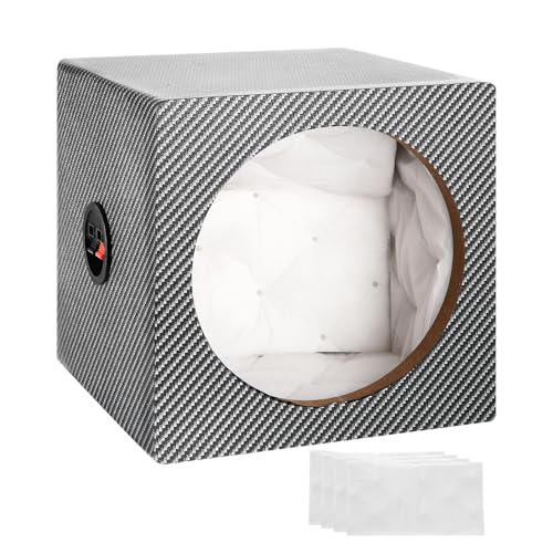 Image of sourcing map 8 Inch Ported Wooden Speaker Enclosure, Black White Single Vented Subwoofer Box Car Audio Truck Speaker Boxes for DIY Home Vehicle Audio Custom Sound Supplies