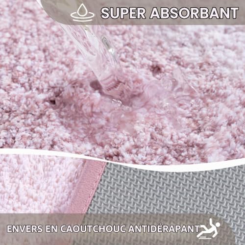 Tapis de bain rose 50x80 cm antidérapant – Exclusivo Mezcla