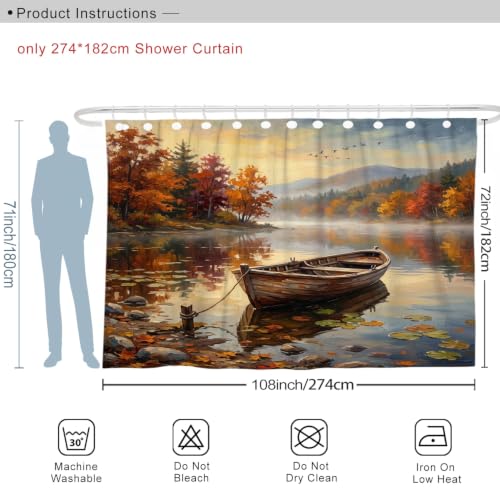Rideau de douche polyester imperméable contre les éclaboussures grand format