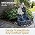 Sunnydaze Angel Falls 29-Inch Outdoor Solar Water Fountain - Outdoor Water Feature with LED Light for Garden, Patio, Yard or Balcony