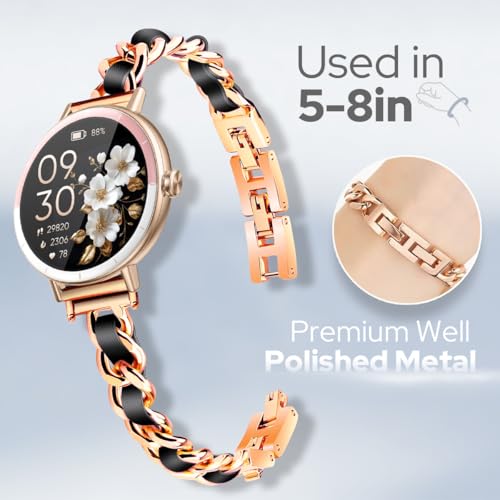Correa ajustable metálica para smartwatch 1.27" miniatura 4