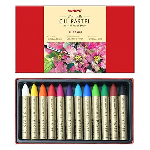 Mungyo Extra Soft Water Soluble Oil Pastels Set of 12 - Assorted Colors Cover