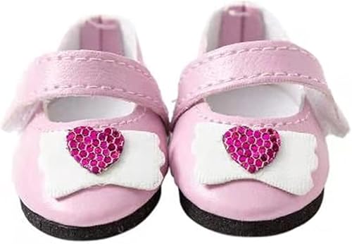 Miniatura 7 de 8 pares de zapatos de muñeca para muñeca americana de 14.5 pulgadas, incluye botas, sandalias, tenis, zapatos de cuero, etc