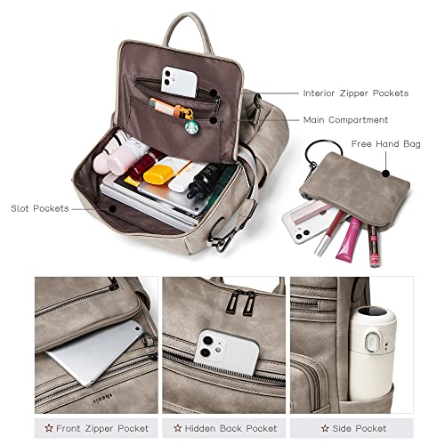 Image of Shrrie Vegan Leather Backpack Purse for Women with Adjustable Shoulder Bag