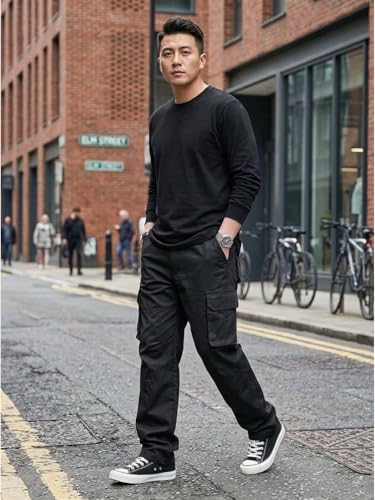 Image of DEELMO Men's Stylish Multi-Pocket Cargo Pants || Casual Fit Pants Trousers || Stylish Trousers for Men || Men's Cargo (MD501 01 08)