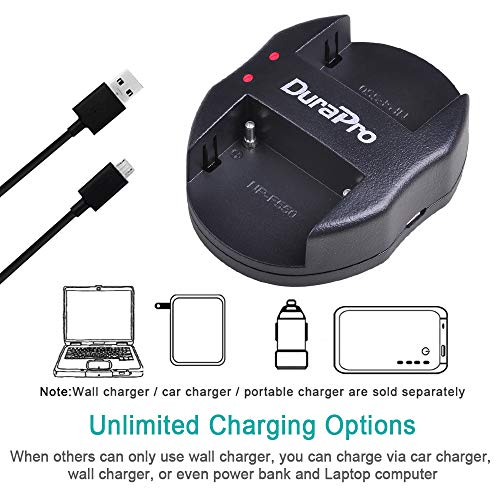 DuraPro 2 Stück NP-F550 NP F550 Akku + Dual USB Ladegerät für Sony NP-F330, NP-F530, NP-F570 Akku und Sony CCD-SC55, TR516, TR716, TR818, TR910, TR917, CCD-RV100 Kameras - Image 7
