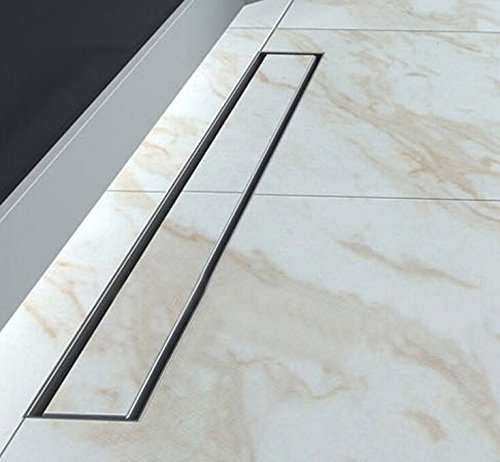 SDIAK Floor drain 80Cm Stainless Steel Linear Shower Drain 800Mm Shower Drain Channel Shower Floor Drain Gate Drain