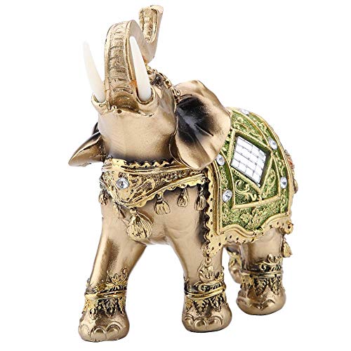 Estatua Feng Shui Elefante Decoración Hogar Verde Grande miniatura 1