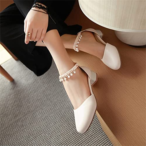 High Heel Closed Pointed Toe Sandals for Girls Kids Ankle Strap Beaded Pearl Formal Shoes Fancy Wedding Basic4