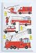 Fire Trucks Light Switch Plate Cover Single Toggle/Fire Engines/Firetruck Wall Decor