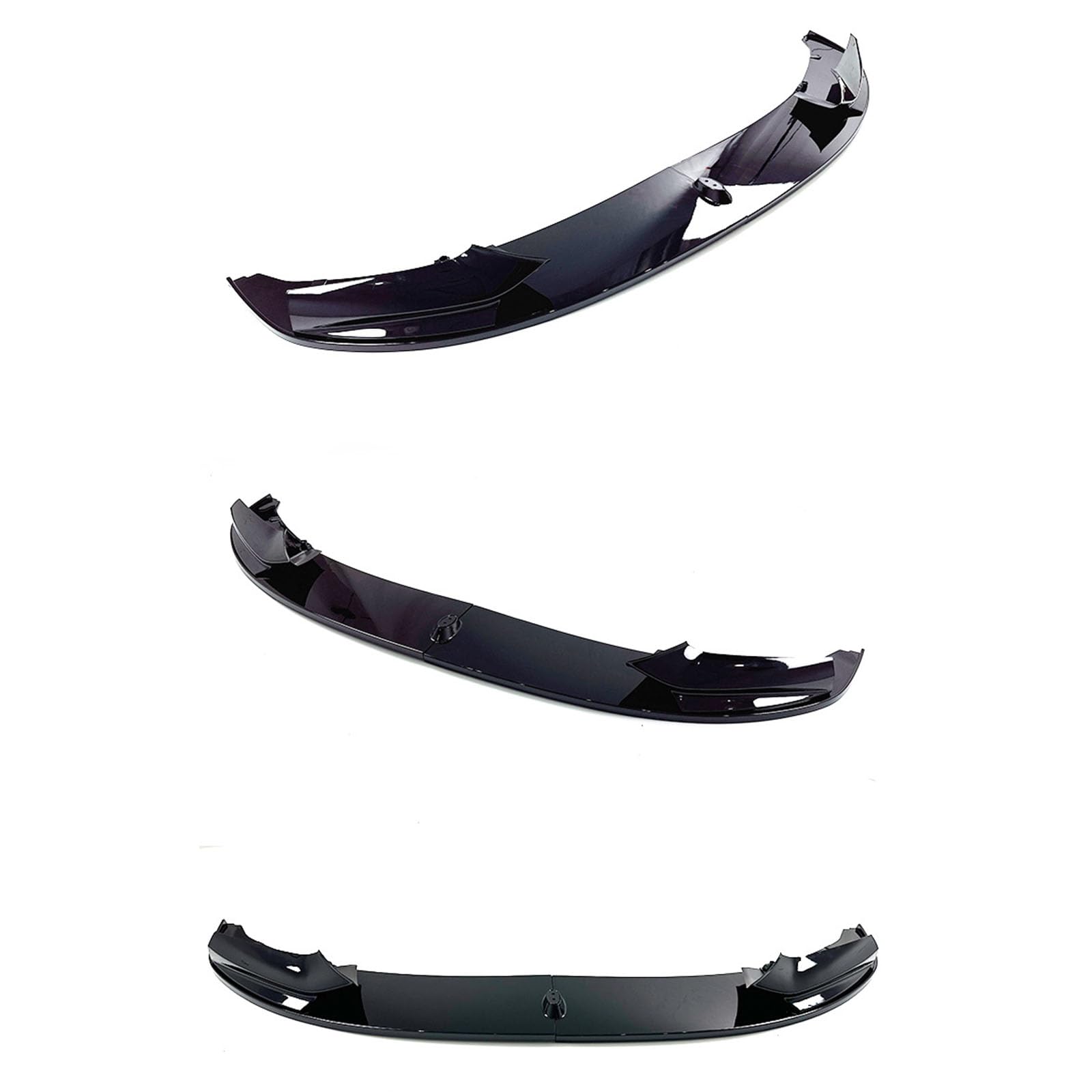 Kompatibel mit BMW 5 Series F10 F18 MP Style 2010-2016, Frontstoßstangen-Spoilerlippe, Auto-Unterkörper-Kit-Splitter,A Glossy Black
