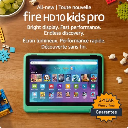 All-new Amazon Fire HD 10 Kids Pro tablet – ages 6-12 | 10.1″ brilliant screen, parental controls, slim case | 2023 release, 32 GB, Mint