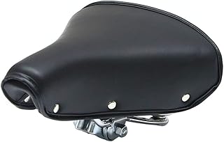 UNISTRENGH Vintage Bike Saddle, Classic Comfort PU Leather Bicycle Bike Cycling Seat Retro Rivet Spring Cushion for Men Women