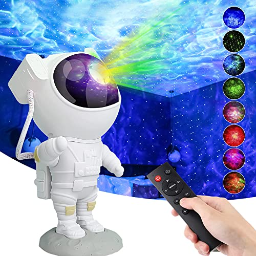 スタープロジェクターライト プラネタリウム 家庭用 本格的 星空ライト ベッドサイドランプ 8種点灯モード タイミング リモコン付 多種類の星雲効果 プラネタリウム 人気 輝度/速度調整可 宇宙飛行士星雲ギャラクシープロジェクターナイトライト 充電式 36