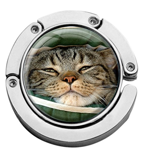 Preisvergleich Produktbild metALUm Taschenaufhänger Handtaschenhalter Katze mit faltbarem Magnetverschluss #2601033