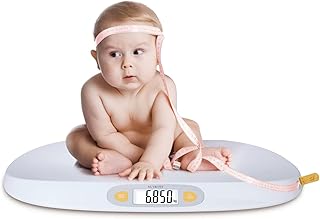 NUTRI FIT Smart Weigh Baby Scale Digital Body Scales, Pet Scale with Hold Function, Weight and Height Track with 5ft Measuring Tape for Newborn Babies,Infants,Toddlers