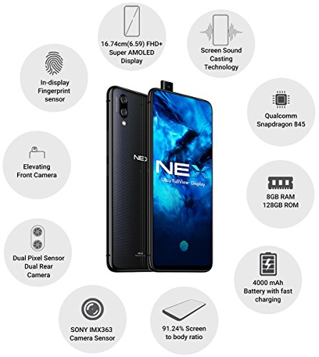 Image of Vivo Nex (Black, 8GB RAM, 128GB Storage)