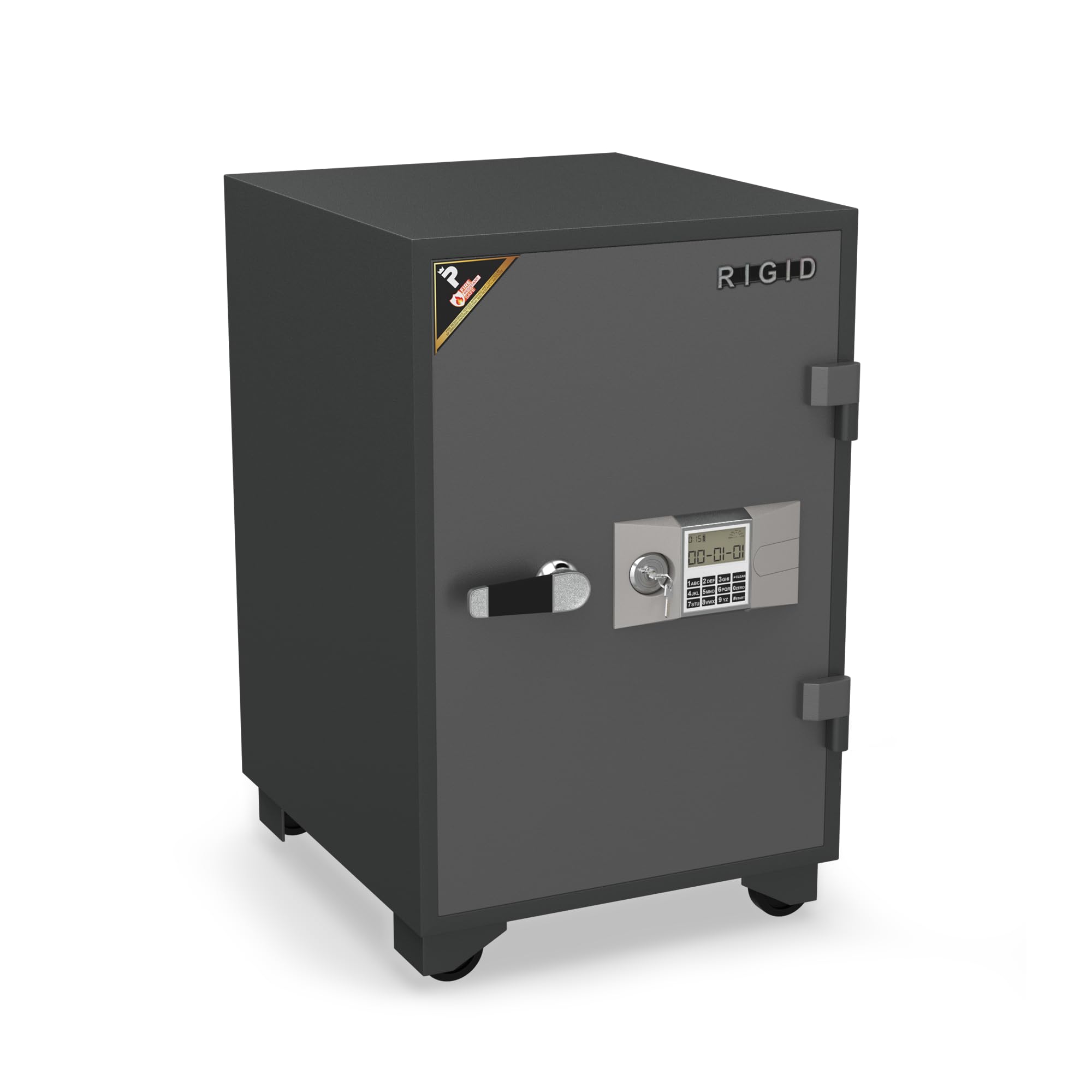 Sponsored Ad – RIGID 82L Fire Resistant Safe | 60 Min/945°C Tested | Digital & Key Lock with Alarm, Drawer & Wheels | 5-Layer Protection, Adjustable Shelves Secure Cash Jewelry Files (55D x 50W x 79H CM, Grey)