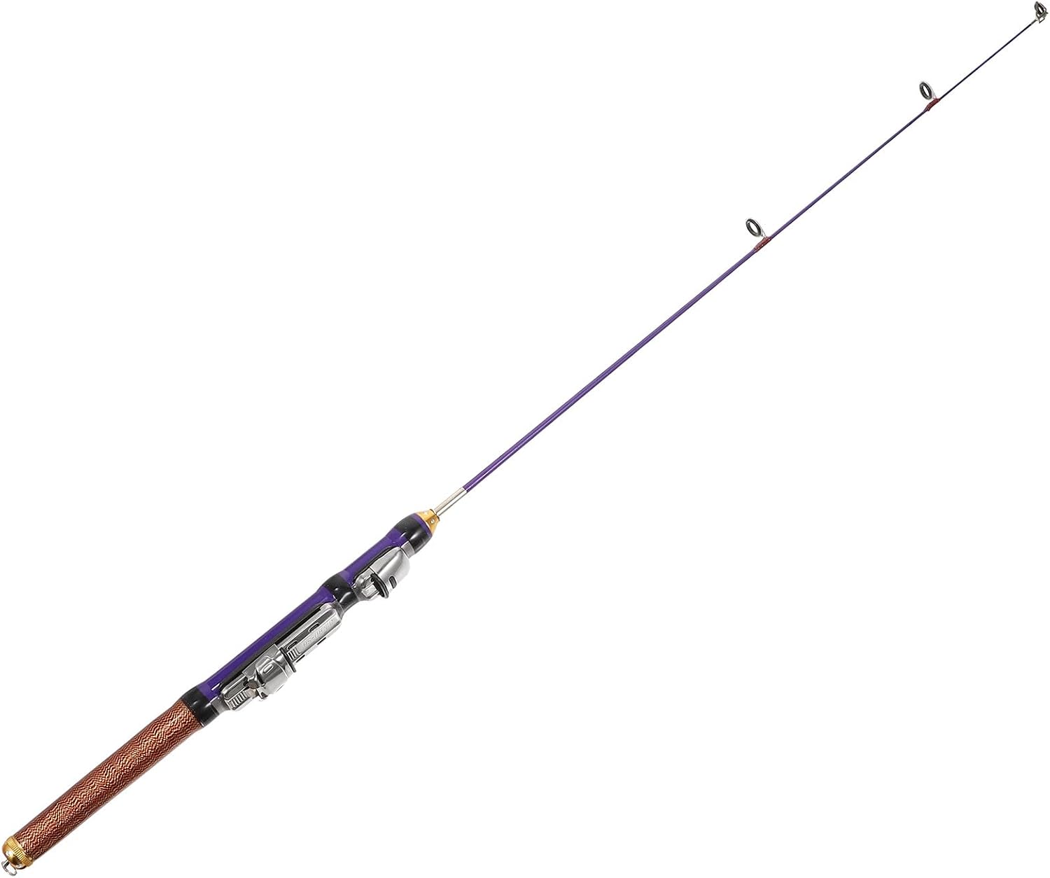 Portable Purple Ice Fishing Rod 68cm Lightweight Practical Winter Fishing Pole Tool Accessories Enthusiasts