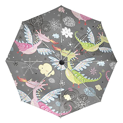 Parapluie automatique pliable pour femme résistant aux tempêtes et aux UV