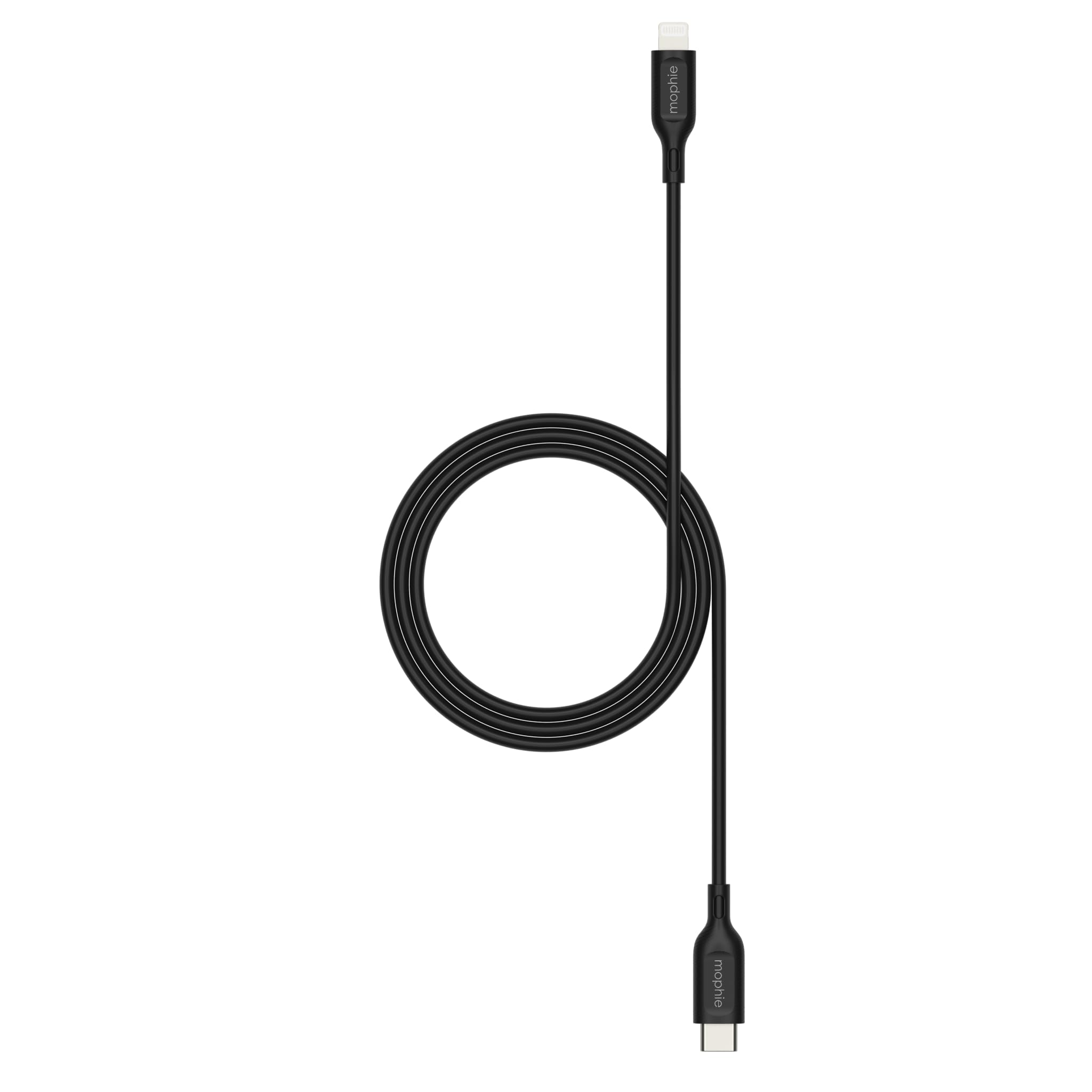 ZAGG mophie Essentials Lightning to USB-C Fast Charger and Data Transfer Cable, PVC, Long-Lasting, Heavy-Duty, 60W, 1m, Black
