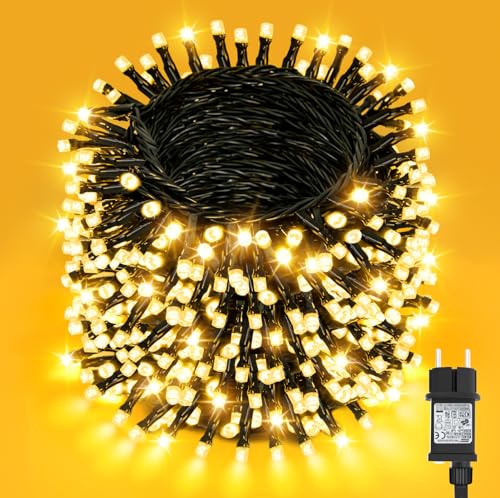 Dalugo Lichterkette Außen Weihnachtsbaum, 50m 500 LED Wasserdichte...