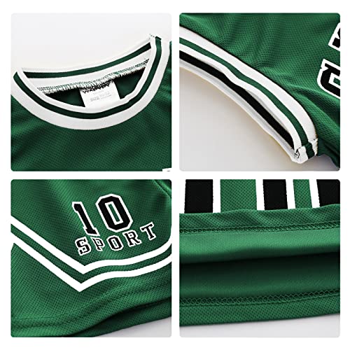 Image of Volunboy Kids Sports Shorts Sets Boys Jerseys Tracksuit 2 Piece Basketball Performance Tank Top and Mesh Shorts Set