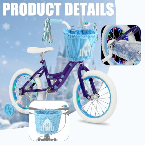 Timtin 27 Pcs Snowflakes Kids Bike Accessories for Girls
