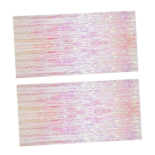 Unomor 2sets Tinsel Curtains for Birthday Party Backdrop Lightweight Rain Streamer Decorations Chic Photo Booth Background for Celebrations and Events