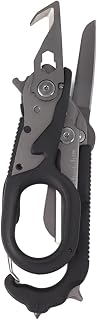 Folding Emergency Shears, Emergency Response Shears Durable Foldable Stainless Steel Rust Proof for Home (Black)